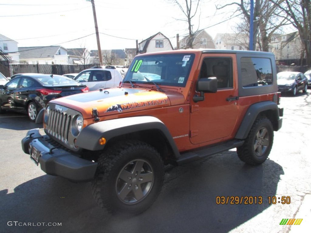 2010 Wrangler Sport Mountain Edition 4x4 - Mango Tango Pearl / Dark Slate Gray/Medium Slate Gray photo #2