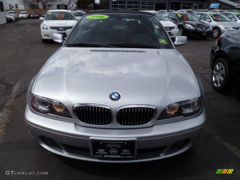 2006 3 Series 325i Convertible - Titanium Silver Metallic / Black photo #2