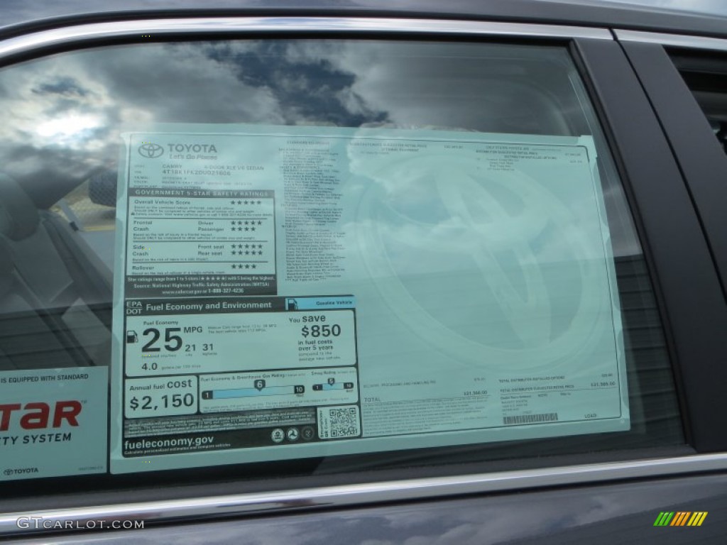 2013 Camry XLE V6 - Magnetic Gray Metallic / Ash photo #36