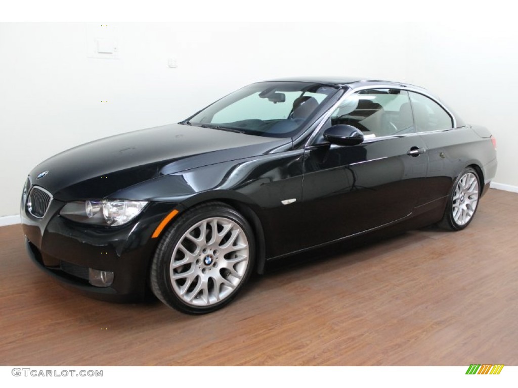 2007 3 Series 328i Convertible - Black Sapphire Metallic / Saddle Brown/Black photo #2
