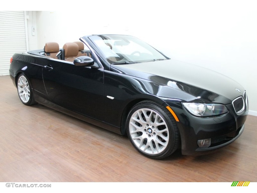 2007 3 Series 328i Convertible - Black Sapphire Metallic / Saddle Brown/Black photo #3