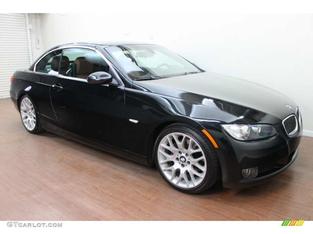2007 3 Series 328i Convertible - Black Sapphire Metallic / Saddle Brown/Black photo #4