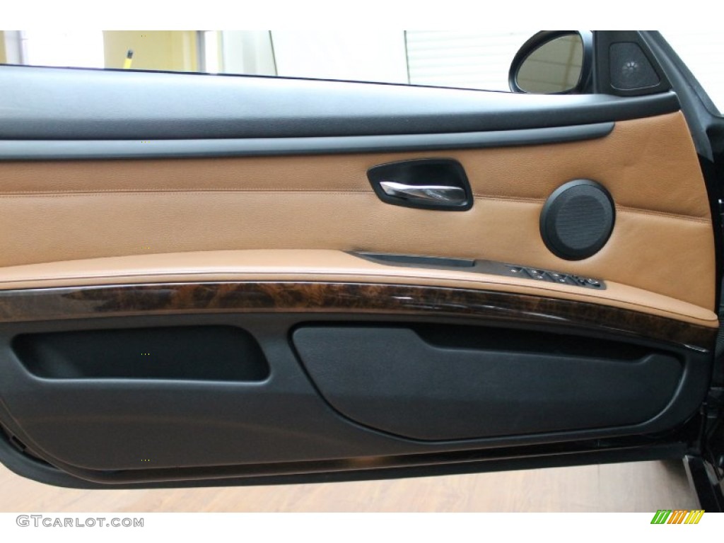 2007 BMW 3 Series 328i Convertible Saddle Brown/Black Door Panel Photo #79105663