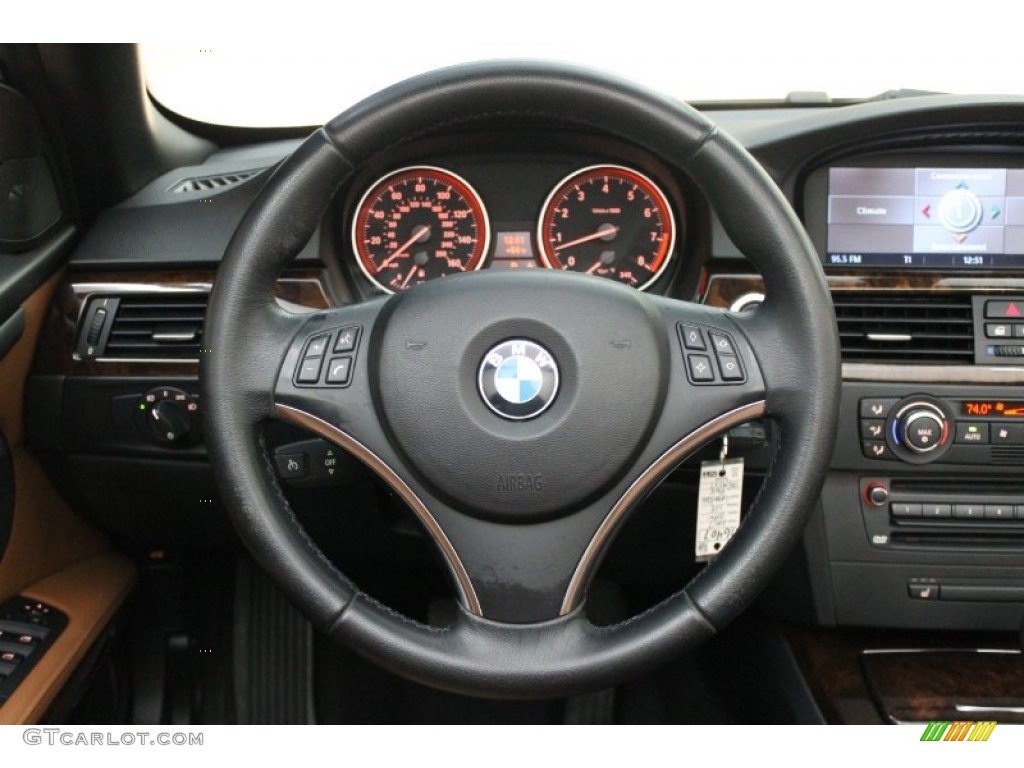 2007 BMW 3 Series 328i Convertible Saddle Brown/Black Steering Wheel Photo #79105774