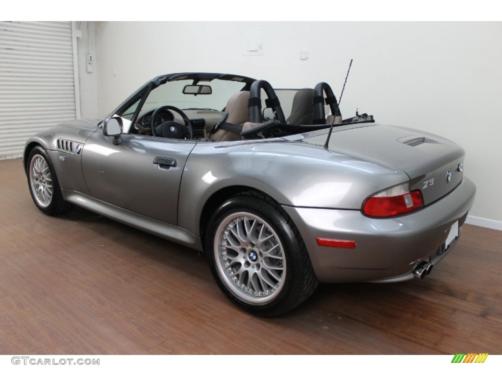 2001 Z3 3.0i Roadster - Steel Grey Metallic / Beige photo #7