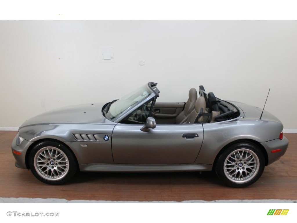 2001 Z3 3.0i Roadster - Steel Grey Metallic / Beige photo #11
