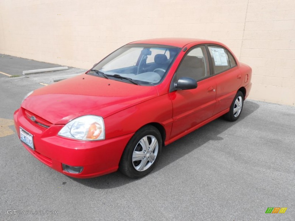 2003 Rio Sedan - Classic Red / Gray photo #1