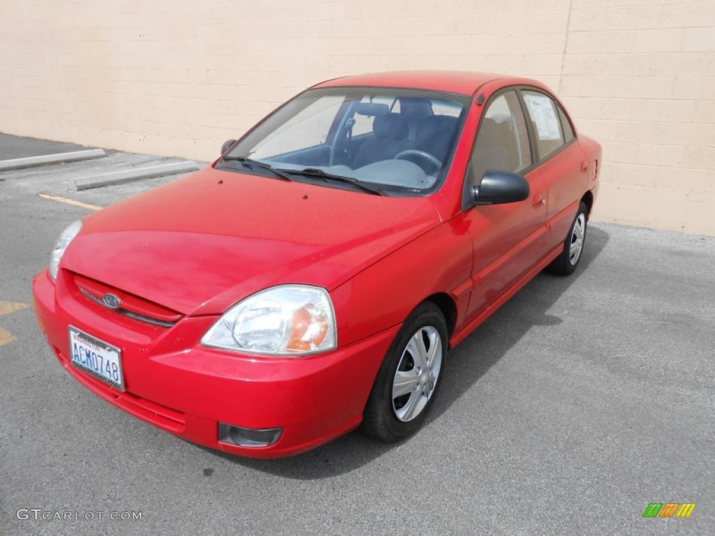 2003 Rio Sedan - Classic Red / Gray photo #2