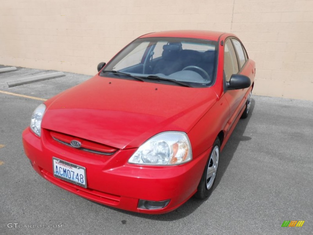 2003 Rio Sedan - Classic Red / Gray photo #3