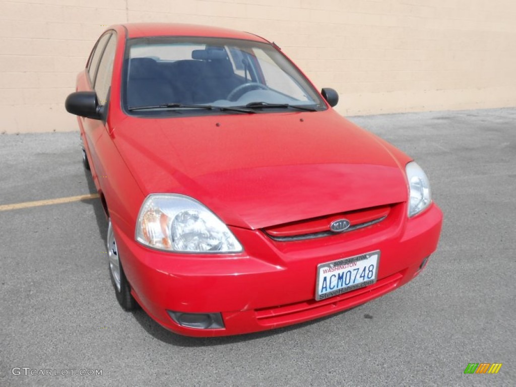 2003 Rio Sedan - Classic Red / Gray photo #4