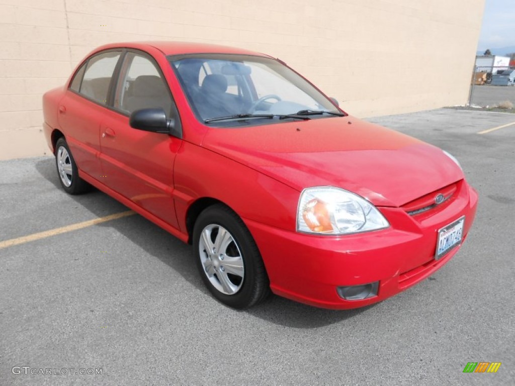 2003 Rio Sedan - Classic Red / Gray photo #6