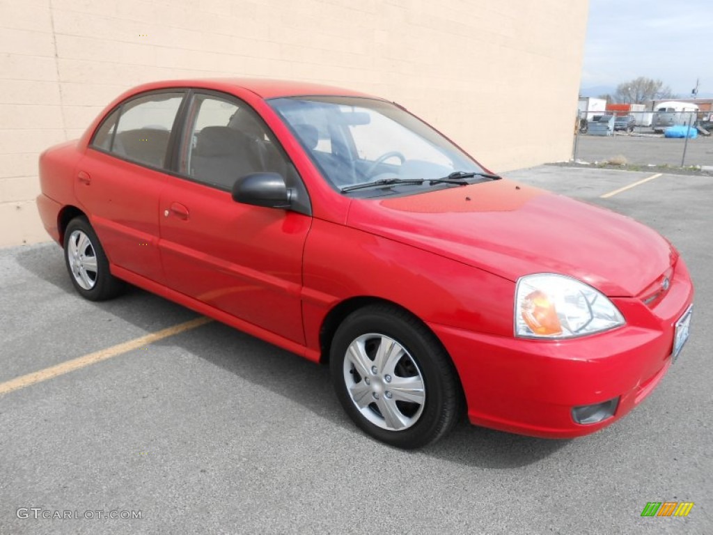 2003 Rio Sedan - Classic Red / Gray photo #7