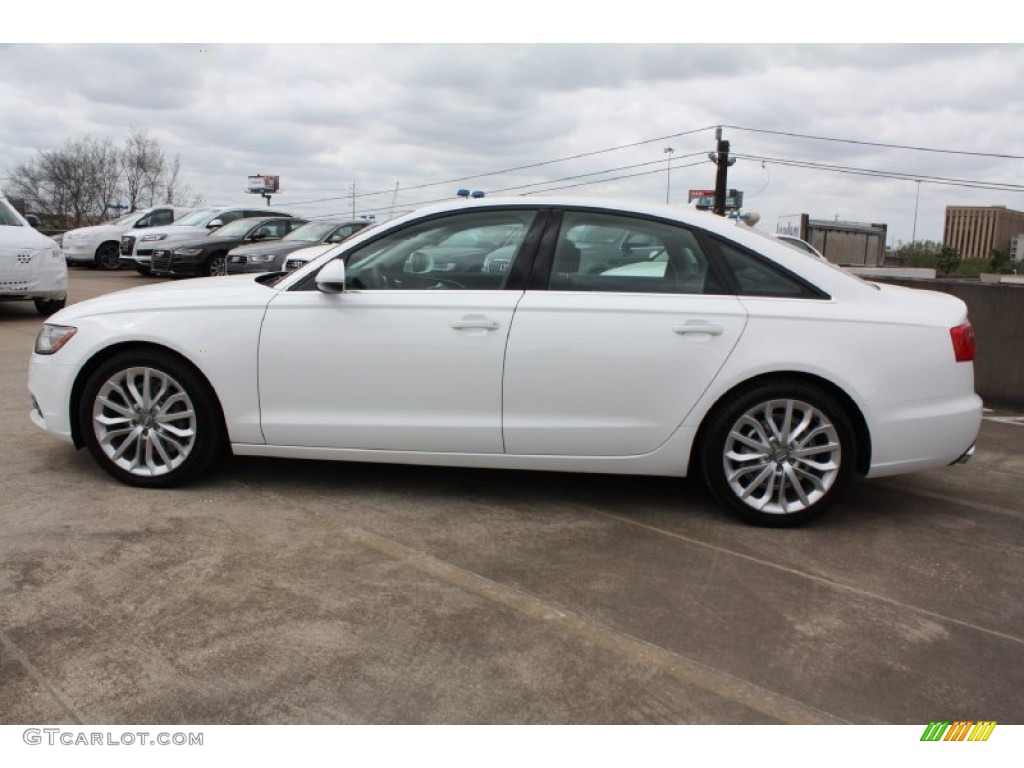 2013 A6 2.0T Sedan - Ibis White / Nougat Brown photo #5