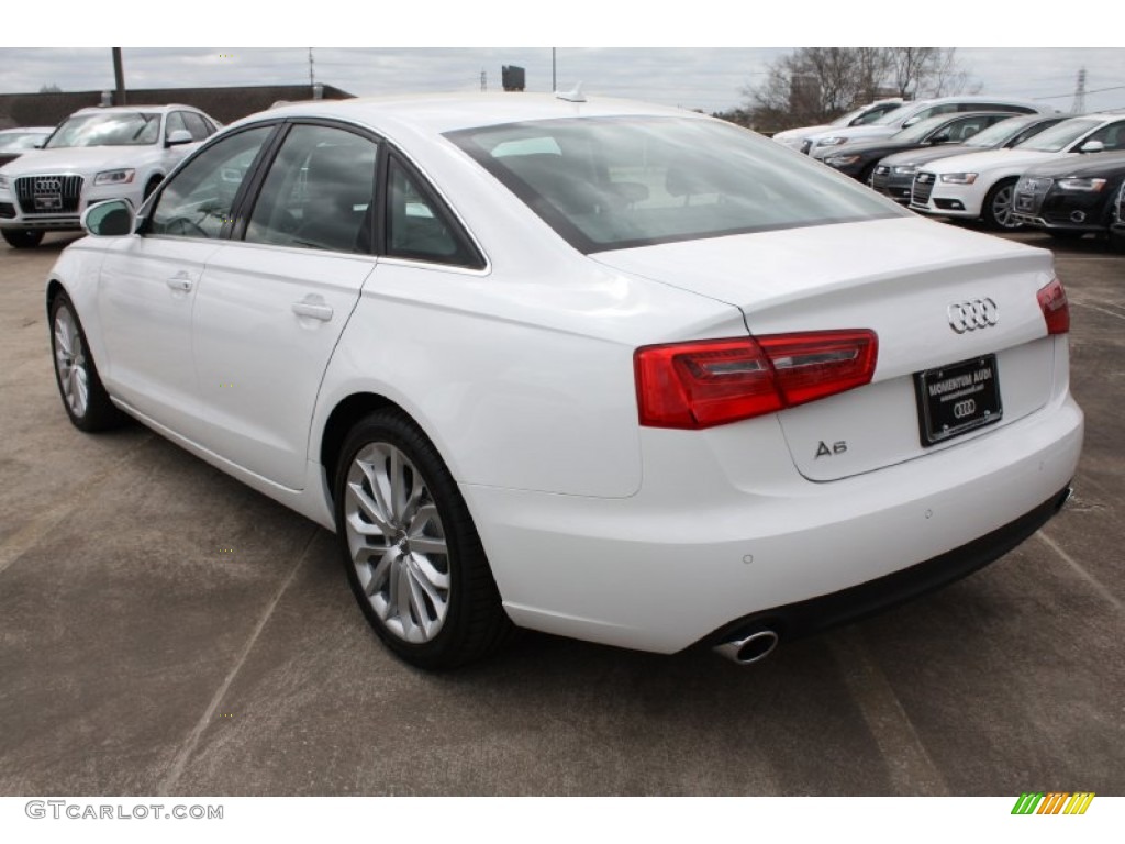 2013 A6 2.0T Sedan - Ibis White / Nougat Brown photo #6