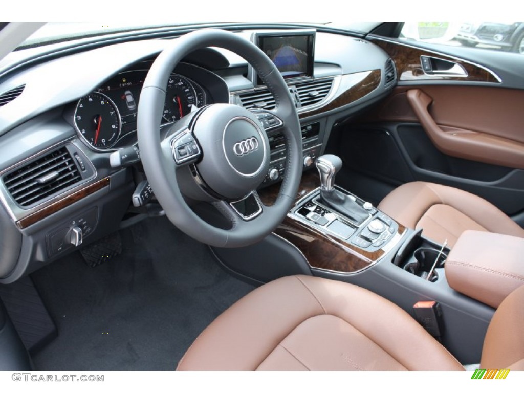 2013 A6 2.0T Sedan - Ibis White / Nougat Brown photo #12