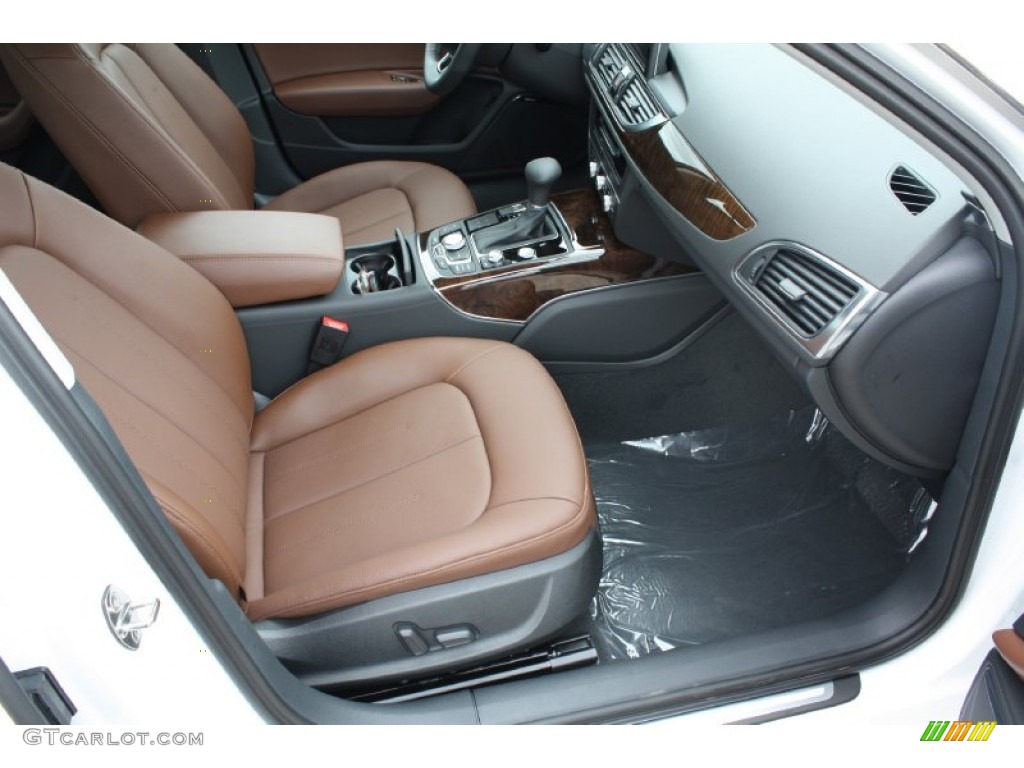 2013 A6 2.0T Sedan - Ibis White / Nougat Brown photo #39
