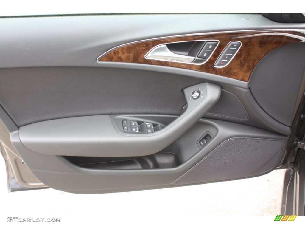 2013 Audi A6 3.0T quattro Sedan Black Door Panel Photo #79109545