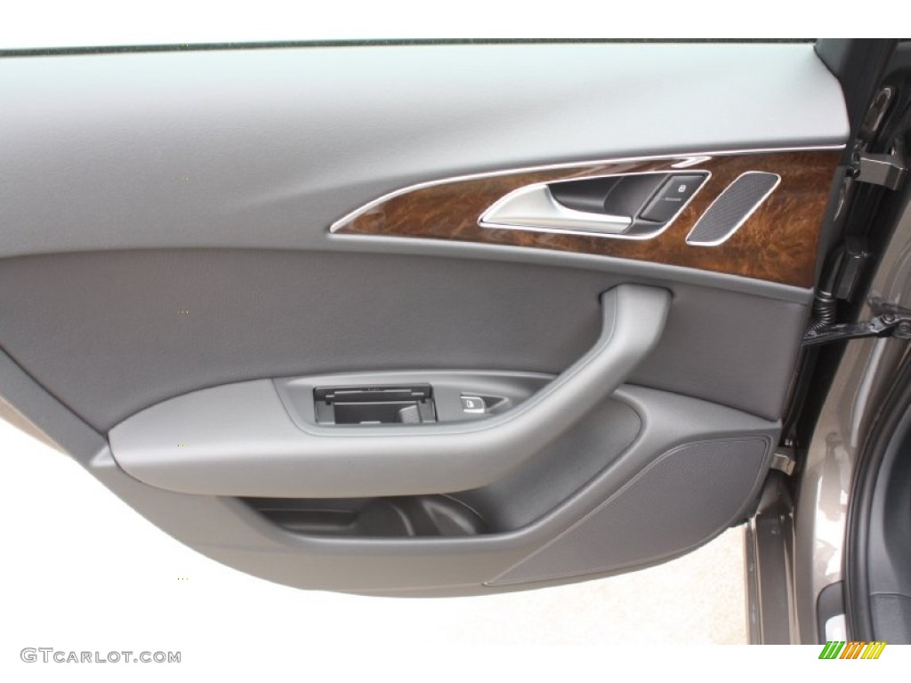 2013 Audi A6 3.0T quattro Sedan Black Door Panel Photo #79109952