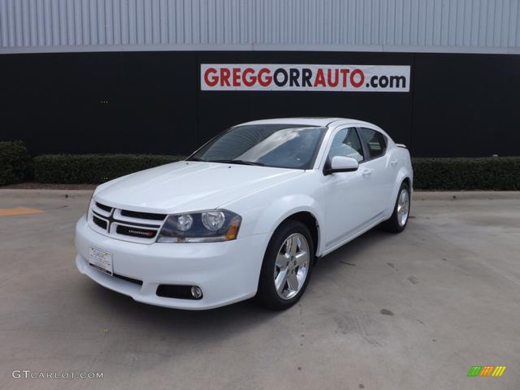 2013 Avenger SXT - New Bright White / Black/Light Frost Beige photo #2