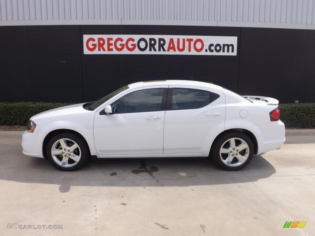 2013 Avenger SXT - New Bright White / Black/Light Frost Beige photo #4