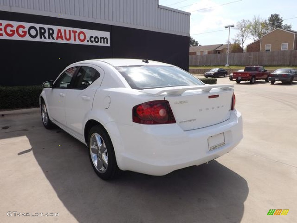 2013 Avenger SXT - New Bright White / Black/Light Frost Beige photo #5