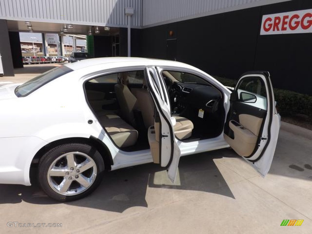 2013 Avenger SXT - New Bright White / Black/Light Frost Beige photo #8