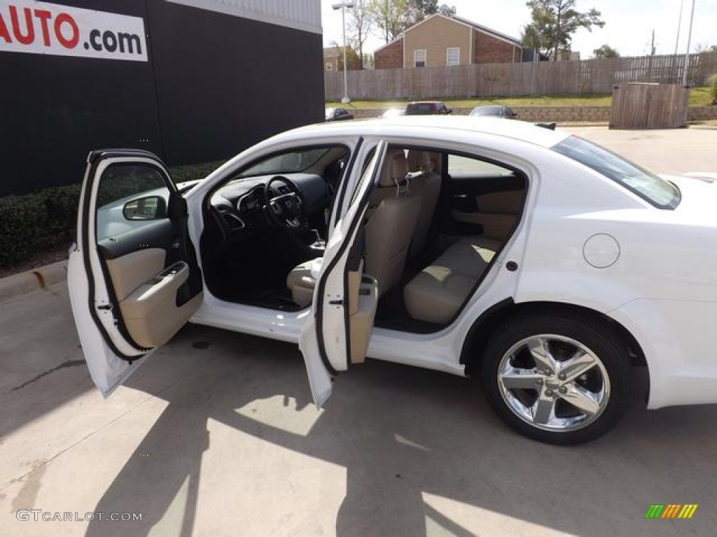 2013 Avenger SXT - New Bright White / Black/Light Frost Beige photo #9