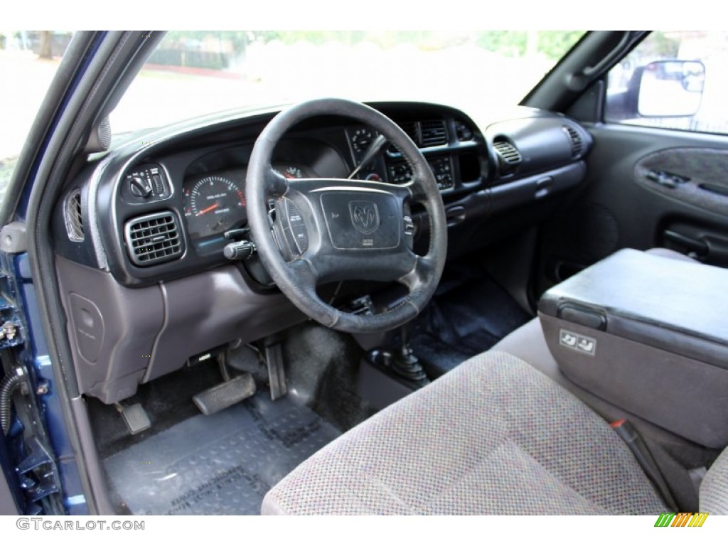 Mist Gray Interior 2001 Dodge Ram 3500 SLT Quad Cab 4x4 Dually Photo #79112923
