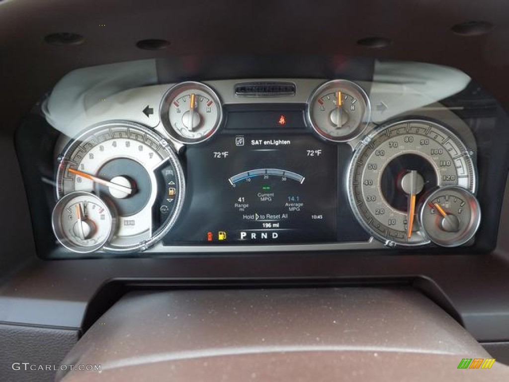2013 Ram 1500 Laramie Longhorn Crew Cab Gauges Photo #79113685