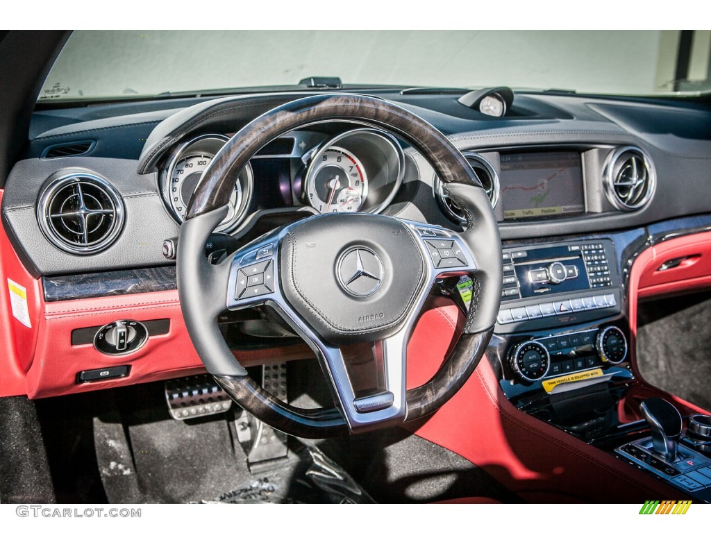 2013 Mercedes-Benz SL 550 Roadster Red/Black Dashboard Photo #79113724