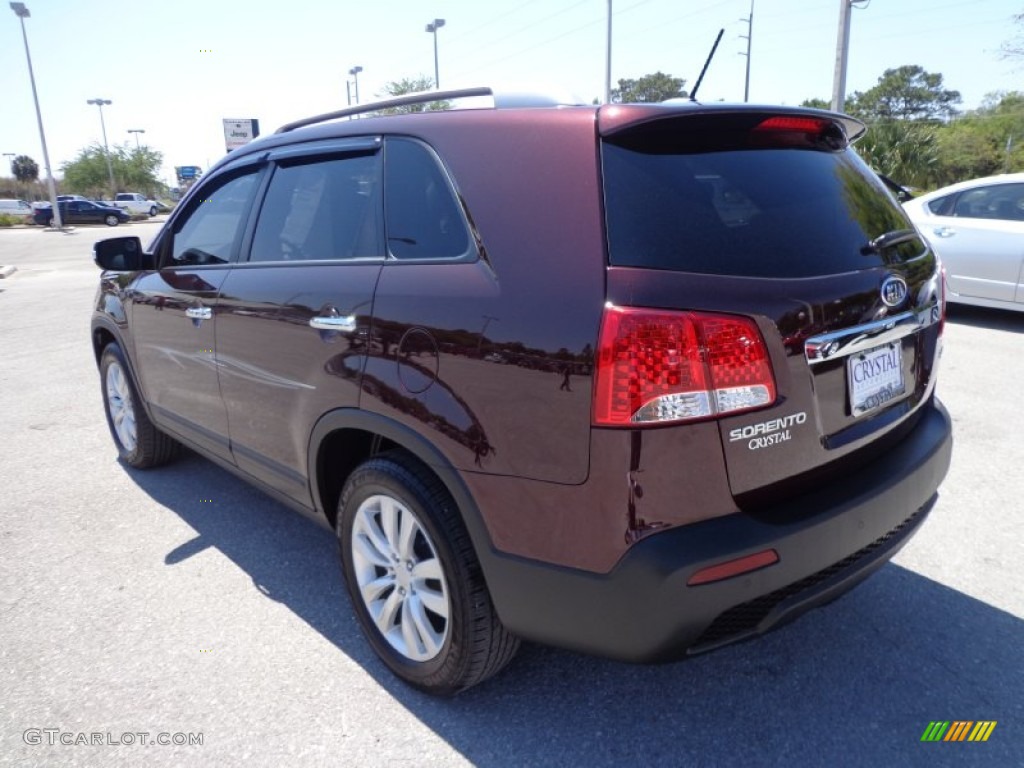 2011 Sorento EX V6 - Dark Cherry / Black photo #3