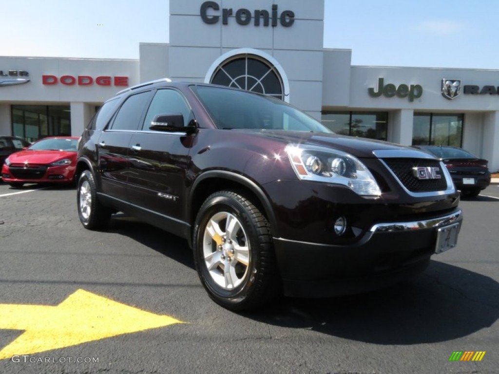 2008 Acadia SLT - Dark Crimson Red Metallic / Light Titanium photo #1