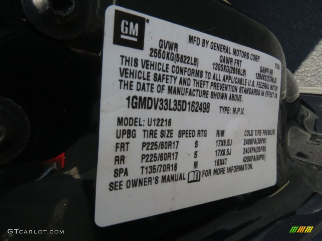 2005 Montana SV6 FWD - Emerald Green Metallic / Cashmere photo #25