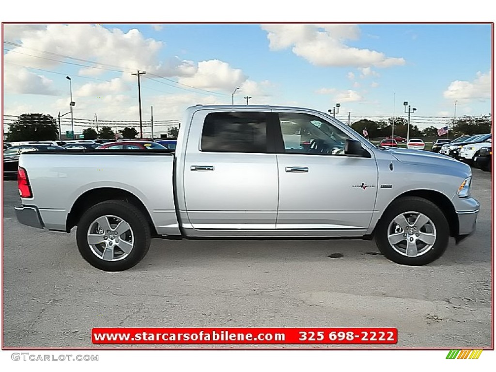 2012 Ram 1500 Lone Star Crew Cab - Bright Silver Metallic / Dark Slate Gray/Medium Graystone photo #8