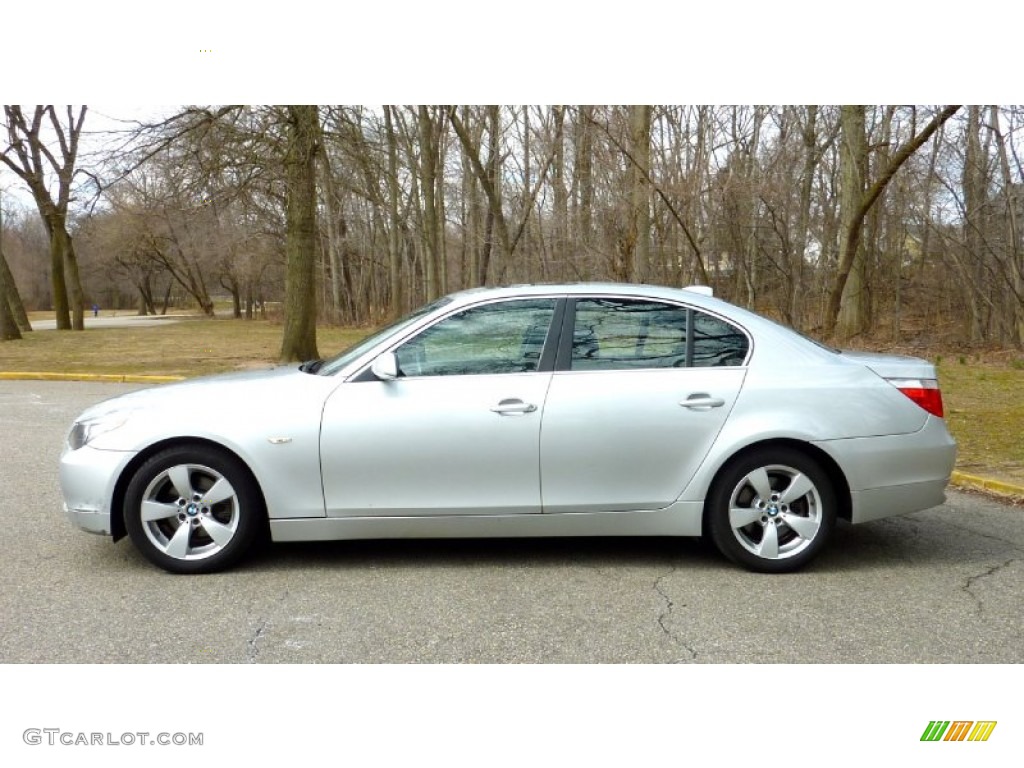 Titanium Silver Metallic 2007 BMW 5 Series 525i Sedan Exterior Photo #79115671