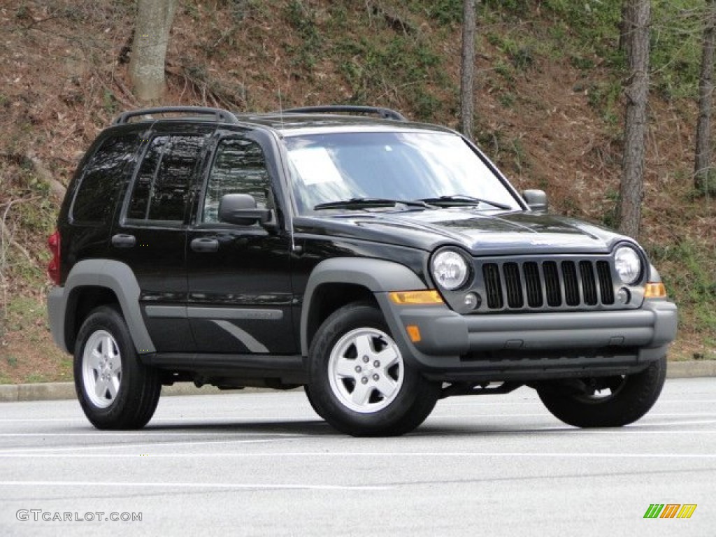 Black Clearcoat 2005 Jeep Liberty Sport Exterior Photo #79115747