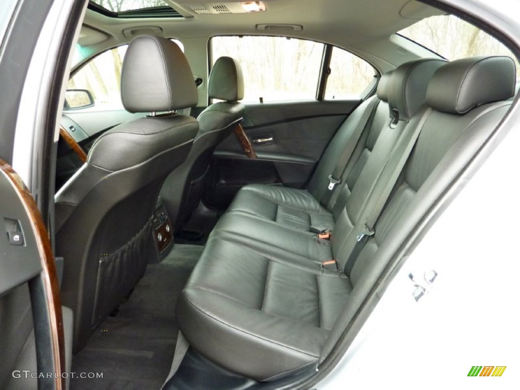 Black Interior 2007 BMW 5 Series 525i Sedan Photo #79115950