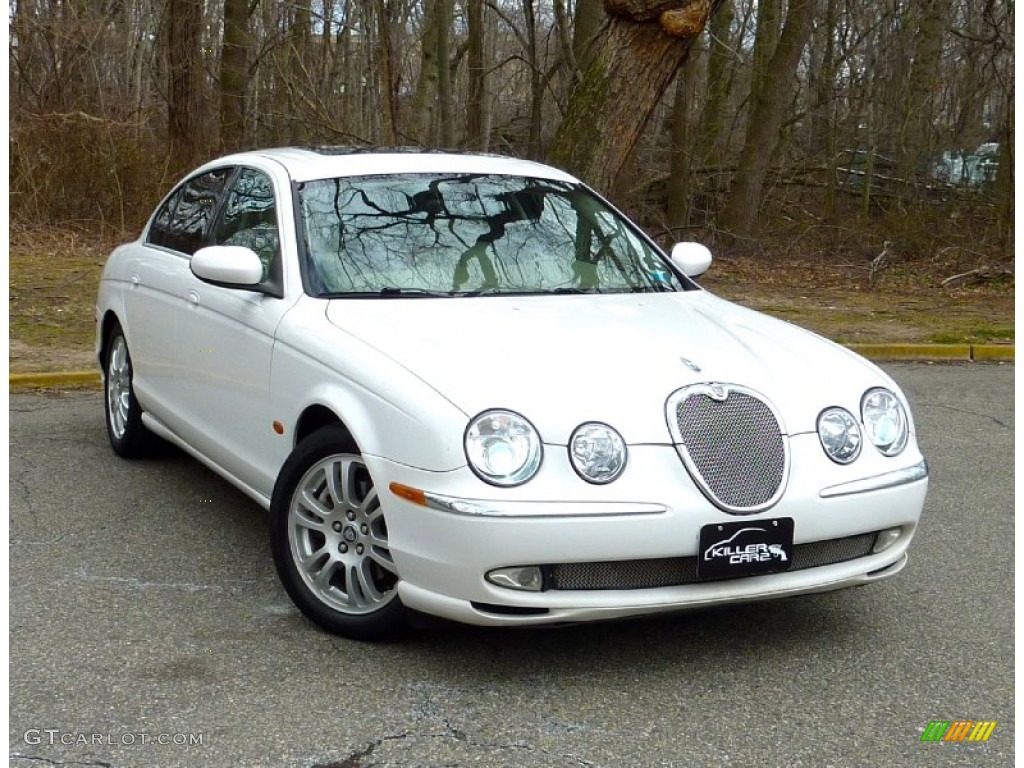 2003 S-Type 4.2 - White Onyx / Sand photo #1