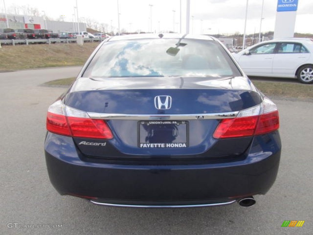 2013 Accord EX-L Sedan - Obsidian Blue Pearl / Gray photo #3