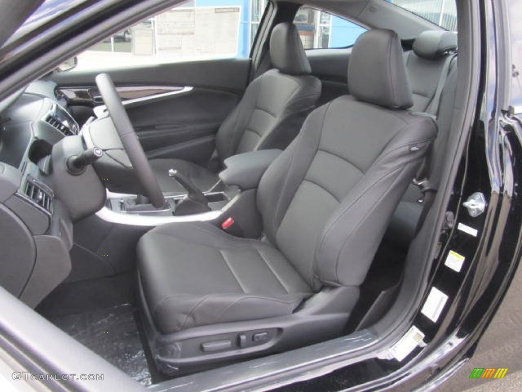 Black Interior 2013 Honda Accord EX-L V6 Coupe Photo #79117753