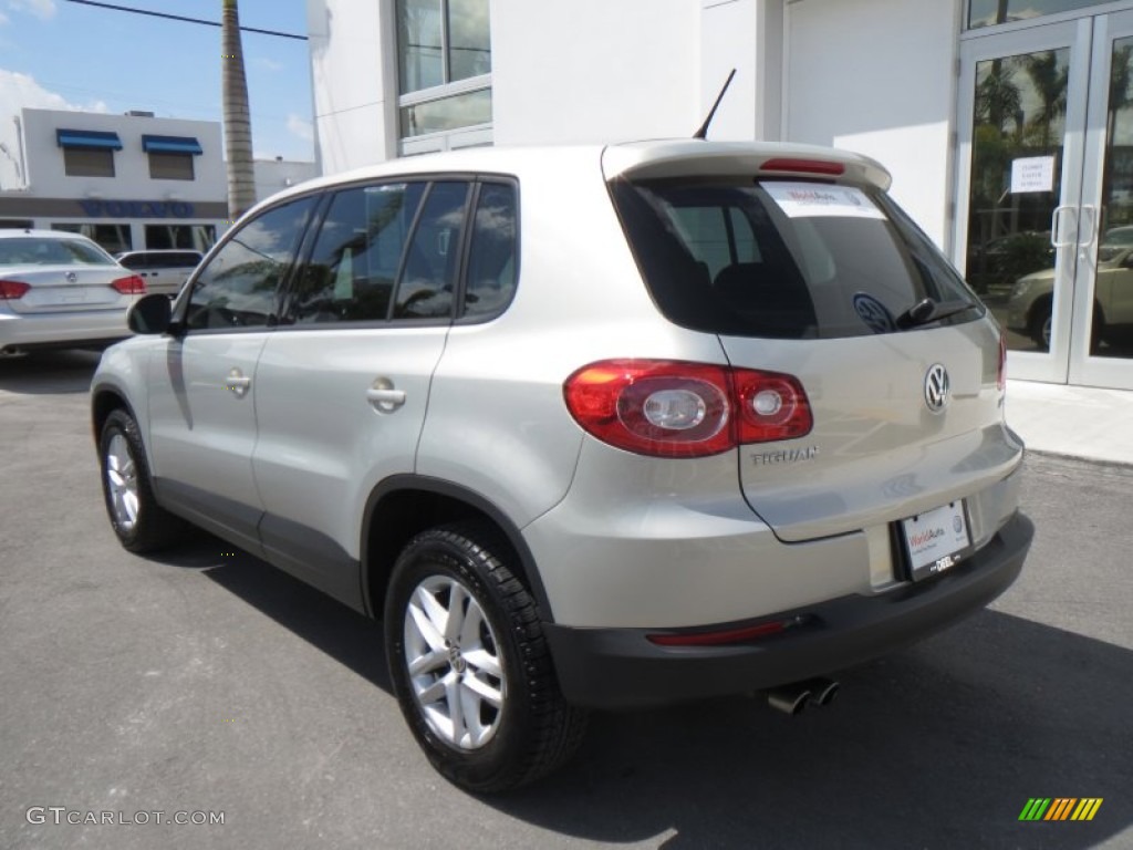 2011 Tiguan S - White Gold Metallic / Charcoal photo #3