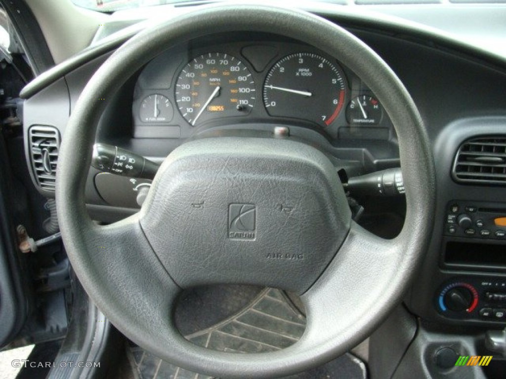 2002 Saturn S Series SC1 Coupe Gray Steering Wheel Photo #79120129