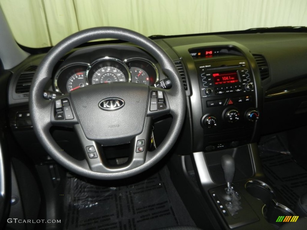 2012 Kia Sorento LX Black Steering Wheel Photo #79120408