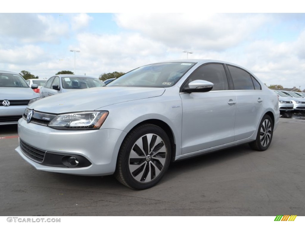 2013 Jetta Hybrid SEL Premium - Frost Silver Metallic / Titan Black photo #1