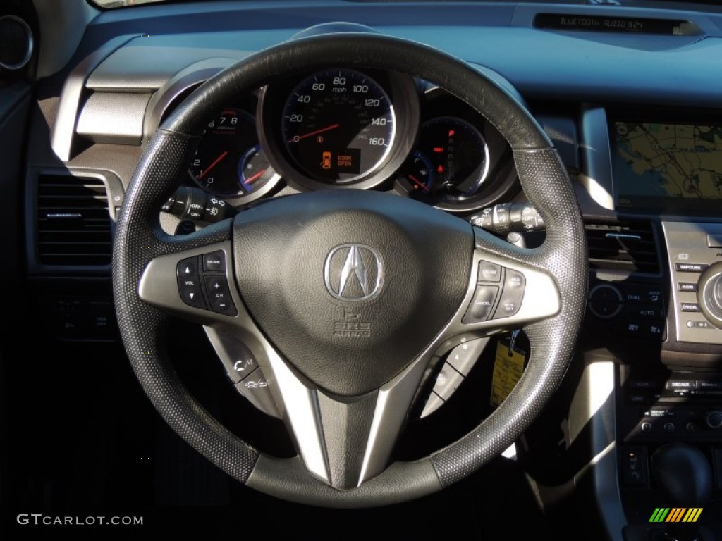 2011 Acura RDX Technology SH-AWD Ebony Steering Wheel Photo #79123207