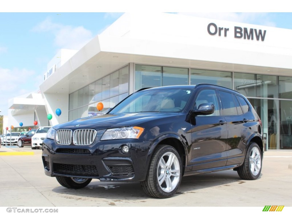 2013 X3 xDrive 35i - Carbon Black Metallic / Oyster photo #1