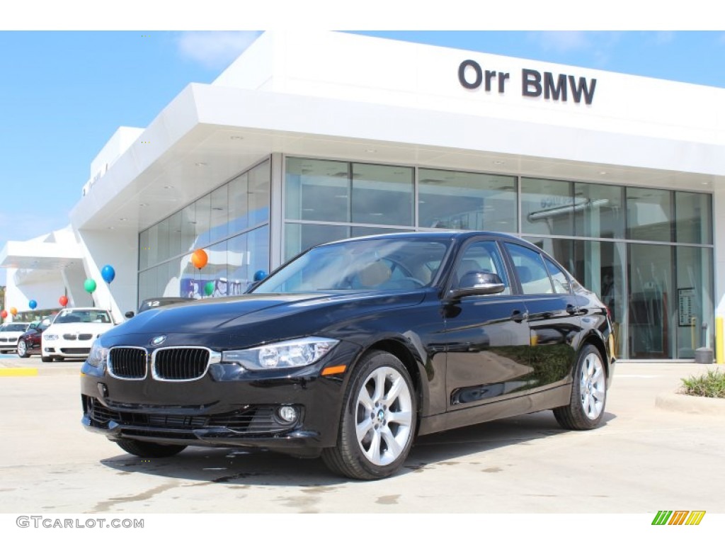 2013 3 Series 328i Sedan - Jet Black / Venetian Beige photo #1