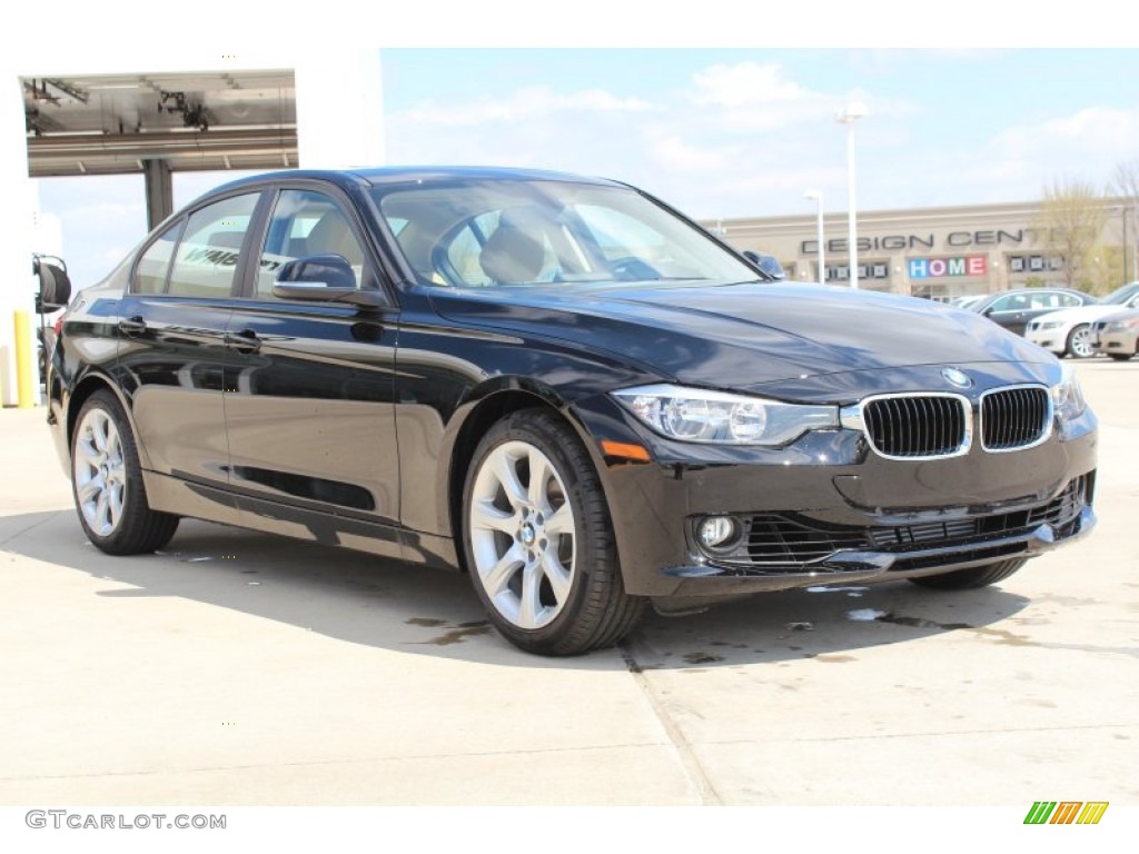 2013 3 Series 328i Sedan - Jet Black / Venetian Beige photo #2
