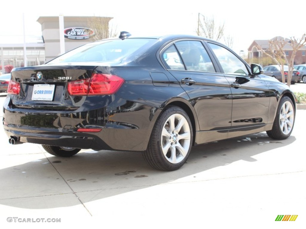 2013 3 Series 328i Sedan - Jet Black / Venetian Beige photo #4