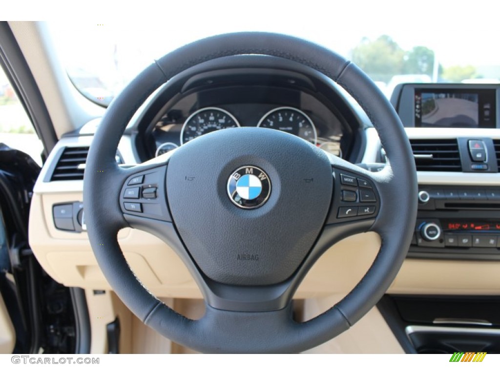 2013 3 Series 328i Sedan - Jet Black / Venetian Beige photo #12